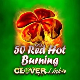 50 Red Hot Burning Clover Links slot icon by Novomatic, available at Lucky Ones Casino